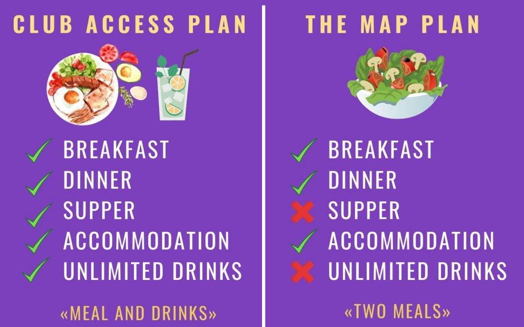 Club Access Plan .Map plan in hotel 