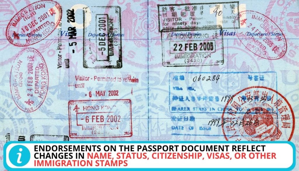 passport or travel document endorsed with unlimited leave